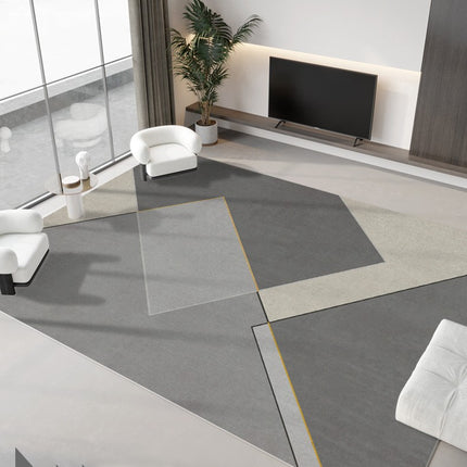 Geometrischer Teppich für Schlafzimmer, graue marokkanische Teppiche, weiche Teppiche mit niedrigem Flor, moderner Innenteppich für Wohnzimmer, Kinderzimmer, Heimdekoration