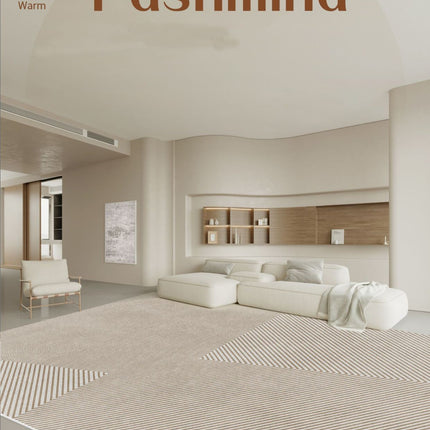 Large Area Rugs Washable Rug for Living Room Minimalist Lines Abstract Carpets for Bedroom Modern Carpet for Dining Room