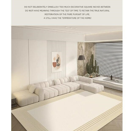 Tapis de grande surface, tapis pour salon, lignes minimalistes, tapis abstrait pour chambre à coucher
