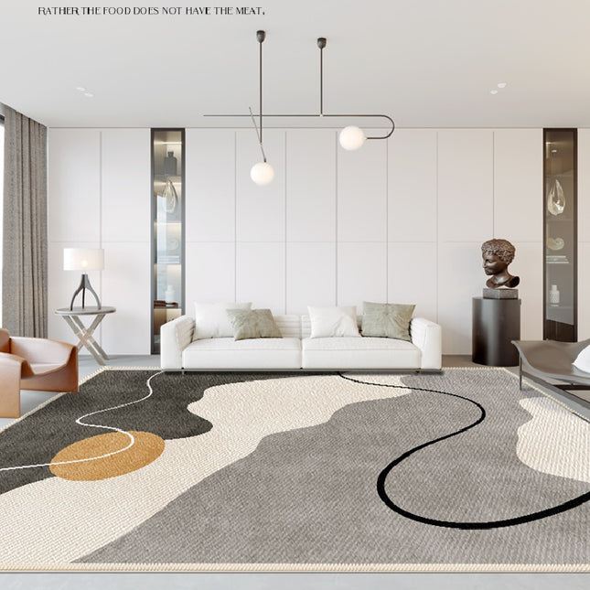 Große Bodenteppiche, moderner, einfacher Teppich, maschinenwaschbarer Teppich für Wohnzimmer-Kunstteppiche