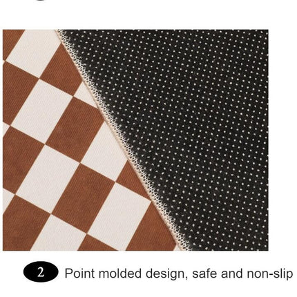 Checkered Area Rug Modern Minimalist Carpets Washable Indoor Rugs,Carpet for Living Room Kitchen