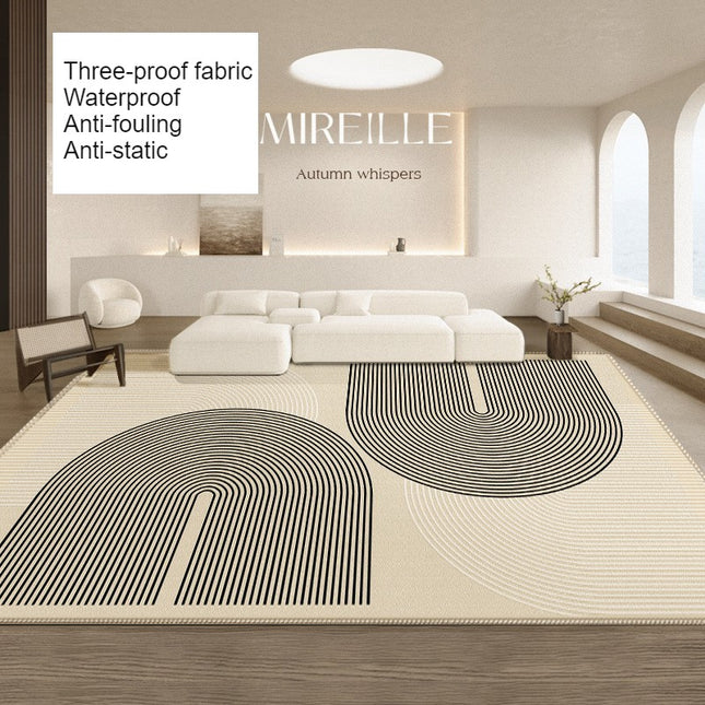 Tapis géométrique aux lignes minimalistes, grand tapis de sol d'intérieur pour salon et chambre à coucher