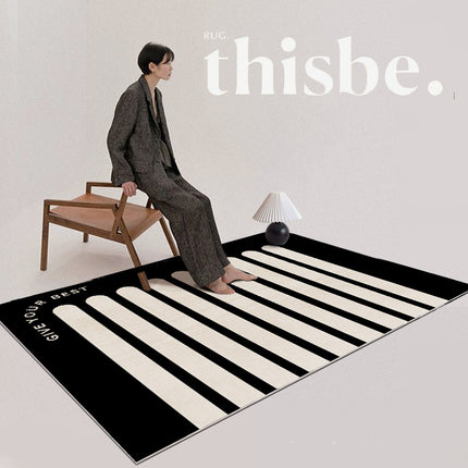 Art Area Rugs for Living Room Lines Abstract for Indoor Carpets, Geometric Rug for Bedroom