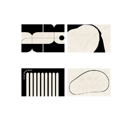 Art Area Rugs for Living Room Lines Abstract for Indoor Carpets, Geometric Rug for Bedroom