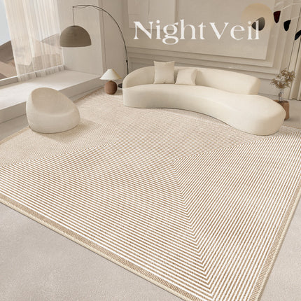 Tapis géométrique lignes minimalistes, grand tapis de sol d'intérieur pour salon