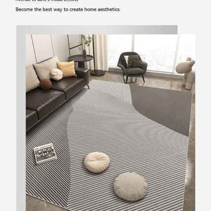 Indoor Area Rugs for Living Room Minimalist Lines Abstract Carpets Modern Geometric Carpet