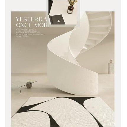 Black and White Carpets Modern Art Living Room Rug Large Floor Rugs Washable Indoor Floor Carpet
