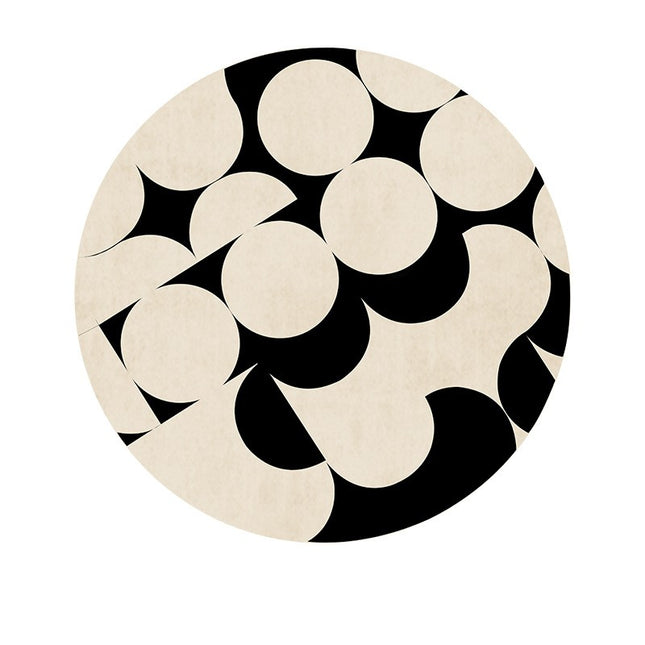 Area Rug Round Modern Abstract Soft Low Pile Indoor Rugs And Carpet Non Slip Carpets Round Rugs