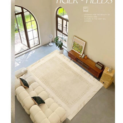 Washable Area Rug Living Room Large Rugs Soft Low-Pile Floor Carpet for Contemporary