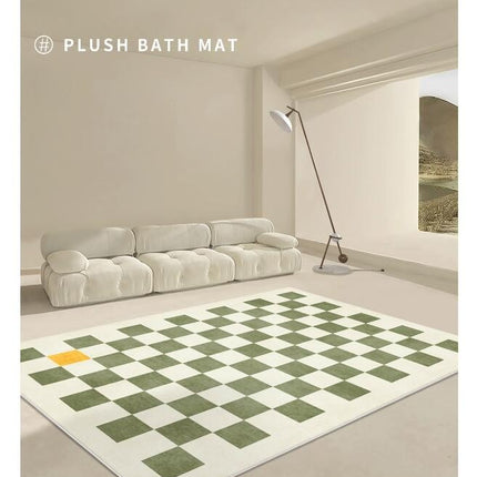 Rugs for Room Decor Indoor Checkered Large Area Rug Large Soft Modern Carpet Living Room Carpets