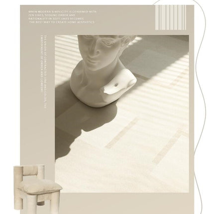 Carpet for Living Room Cream Rugs Large, Floor Carpets Home Decor Geometric Area Rug