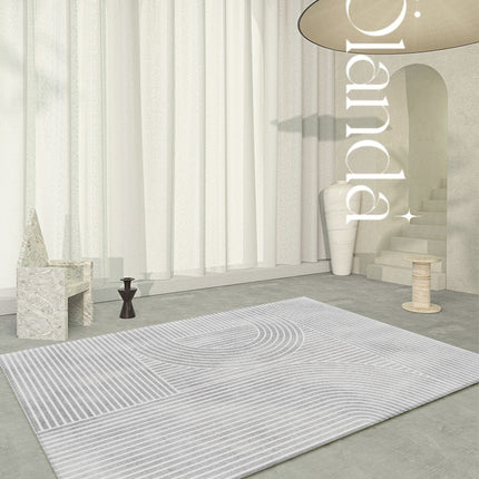 Tapis artistique pour salon, lignes abstraites pour tapis d'intérieur, grands tapis de sol géométriques
