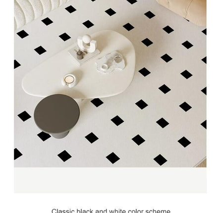 White Checkered Carpets Geometric Living Room Rug Large Floor Rugs Indoor Floor Carpet
