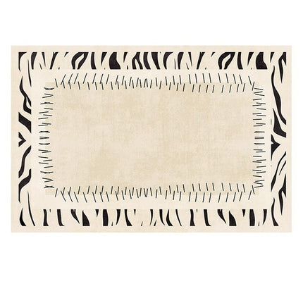 Tapis à carreaux noir et blanc tapis de salon géométrique grand tapis de sol tapis d'intérieur