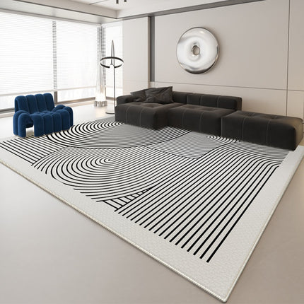 Grands tapis pour salon, lignes minimalistes, tapis géométrique moderne