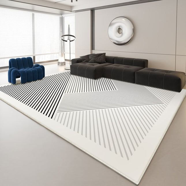 Grands tapis pour salon, lignes minimalistes, tapis géométrique moderne