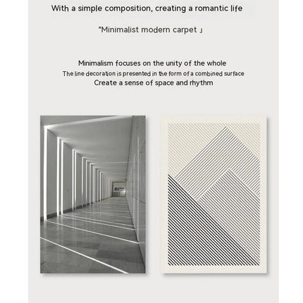 Large Area Rugs for Living Room Minimalist Lines Abstract Carpets Modern Geometric Carpet
