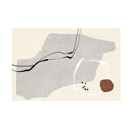Art Area Rug for Living Room Lines Abstract for Indoor Carpets Geometric for Rugs Large