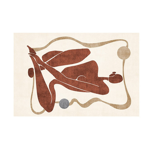Tapis artistique pour salon, lignes abstraites pour tapis d'intérieur, géométrique pour tapis de grande taille