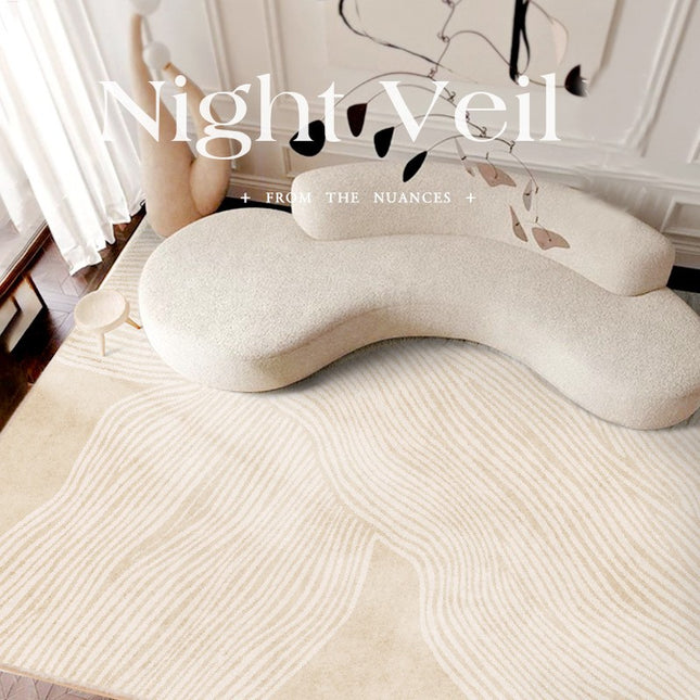 Beige Decor Carpet Soft Carpets Geometric Modern Area Rugs for Living Room Bedside Carpet