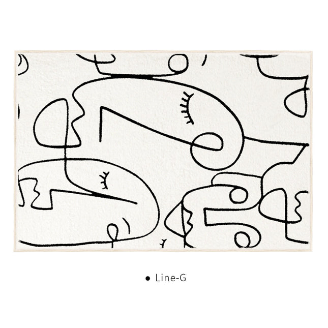 Tapis de zone de lignes modernes de décor d'art minimaliste pour les tapis de chambre à coucher de salon grands tapis et tapis d'intérieur