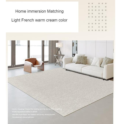 Tapis crème lavable doux pour chambre à coucher, antidérapant, art abstrait pour salon, grand tapis de sol d'intérieur pour bureau