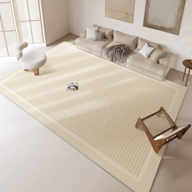 Große Bodenteppiche, einfacher Stil, cremefarbener Heimteppich, geometrische Teppiche, für Wohnzimmer und Schlafzimmer