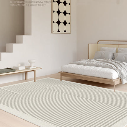 Waschbare Teppiche der zeitgenössischen Linie, minimalistischer geometrischer Teppich für den Innenbereich, Teppich für Wohnzimmer und Schlafzimmer