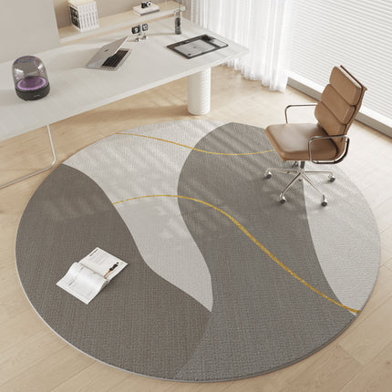 Round Rug Office Chair Rugs for Hardwood Rug Carpet for Rolling Chair Anti-Slip Computer Chair Carpets Low Pile Round Rugs