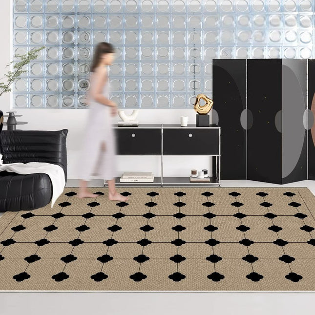 Checkered Geometric Area Rug For Living Room Large Floor Rugs Modern Indoor Carpet Low Pile Bedside Carpets