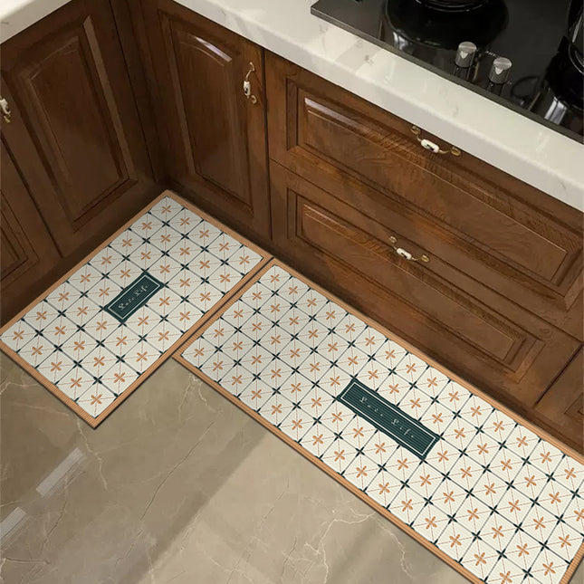 Waterproof Kitchen Floor Mats Vintage Design Kitchen Rugs Rubber Kitchen Mats Non Slip Anti-fatigue Mat Kitchen Decor