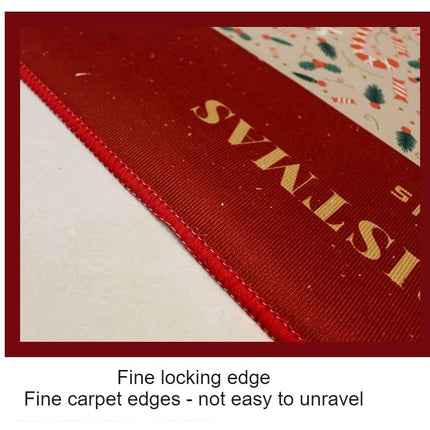 Tapis de cuisine de noël, tapis de sol décoratif de cuisine, fête de vacances de noël, tapis de sol à profil bas, décor pour la maison