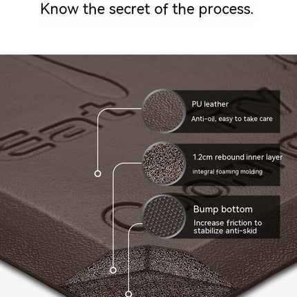 Kitchen Mat Cushioned Anti Fatigue Mat Indoor Kitchen Rugs Leather Kitchen Decor Mats Floor Mats for Home