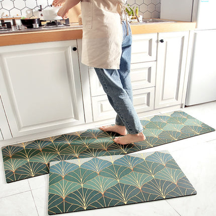 Kitchen floor mats anti-fatigue mat easy to clean non-slip kitchen rugs comfortable PVC leather kitchen mat standing mat indoor