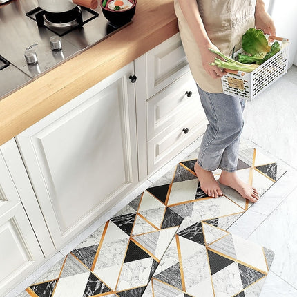 Kitchen floor mats anti-fatigue mat easy to clean non-slip kitchen rugs comfortable PVC leather kitchen mat standing mat indoor