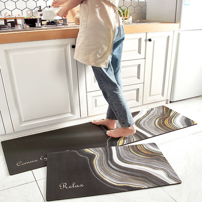 Kitchen floor mats anti-fatigue mat easy to clean non-slip kitchen rugs comfortable PVC leather kitchen mat standing mat indoor