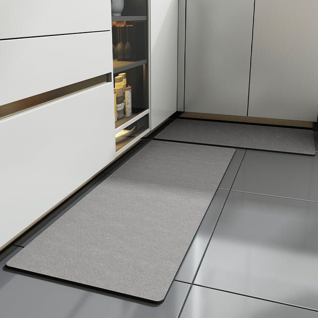 Simple Kitchen Mats Non-Slip Bottom Floor mats for home, Solid Color Kitchen Decor Leather Kitchen Mat Cushioned
