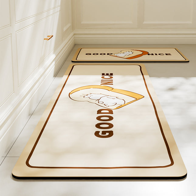 Kitchen mat set Anti-fatigue mat cartoon cute kitchen rugs soft absorbent anti-slip standing mat kitchen decor