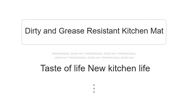 Kitchen mat cushioned oil-absorbent kitchen decor mats non slip wear-resistant home floor mats door mat stepping mat