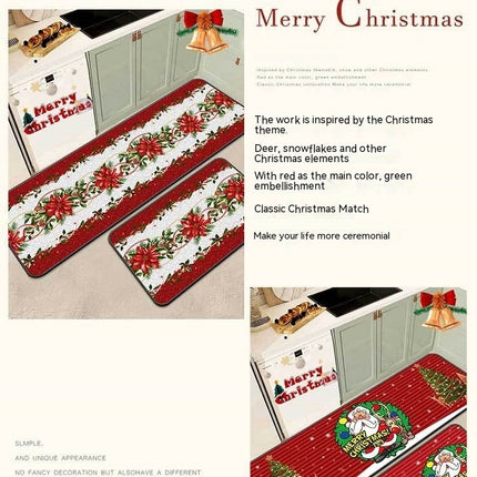 Christmas Doormat, Kitchen Decor Rugs Floor Mats for Bedroom Living Room, Christmas Front Door Decoration Welcome Mat