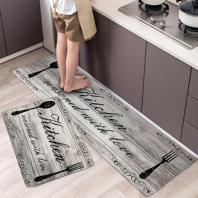 Tapis de sol de cuisine, tapis de décoration de cuisine rectangulaire, paillasson de porte d'entrée extérieure, tapis de pied