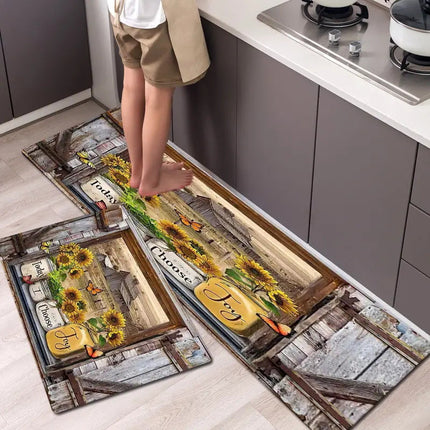Kitchen rugs floor mats, rectangular kitchen decor mat, front door doormat outdoor entry door mat foot mat
