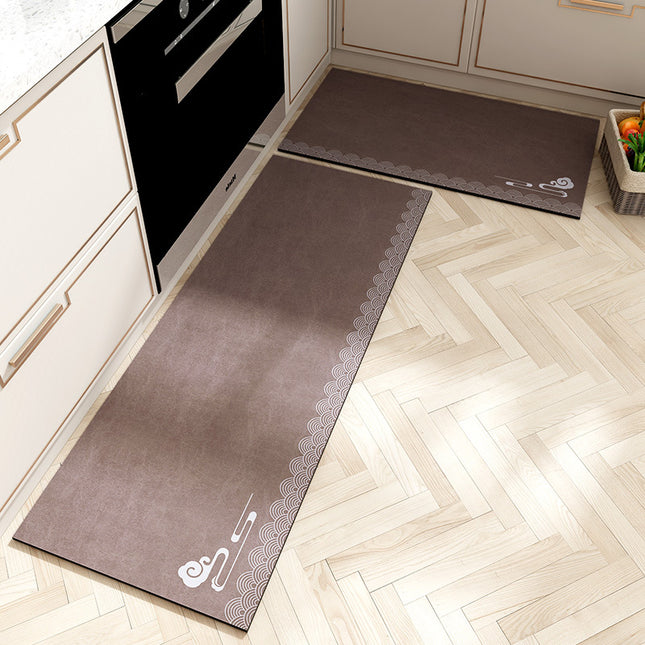 2pcs Set Thick Kitchen Mats Durable Standing Rugs for Kitchen Cushioned Floor Mats Waterproof Non Slip