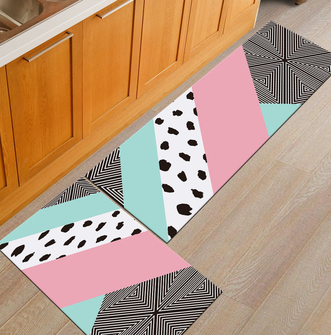 Kitchen Rugs Floor Mats Door Mat Bedroom Rugs Bathroom Non-Slip Flooring Home Balcony Hallway Rugs