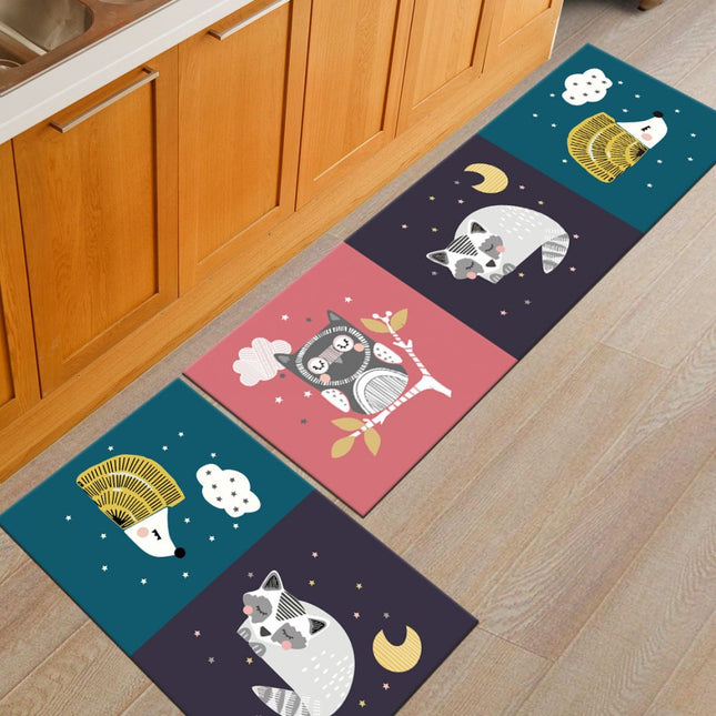 Kitchen Rugs Floor Mats Door Mat Bedroom Rugs Bathroom Non-Slip Flooring Home Balcony Hallway Rugs Kitchen Decor