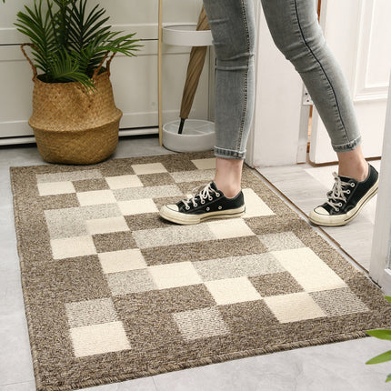 Indoor Door Mat Entrance Front Door Mats Machine Washable Entryway Rug, Absorb Dirt Low Profile Shoe Scraper Indoor Entrance Floor Mats