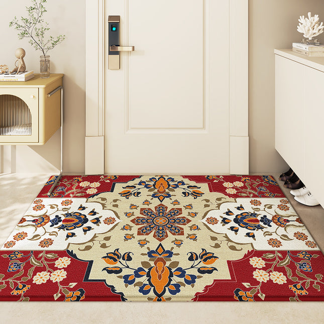 Outdoor mats for front door sand scraping doormat - Kerney velvet entrance rug absorbent floor mats non-slip door mat