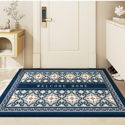 Outdoor mats for front door sand scraping doormat - Kerney velvet entrance rug absorbent floor mats non-slip door mat