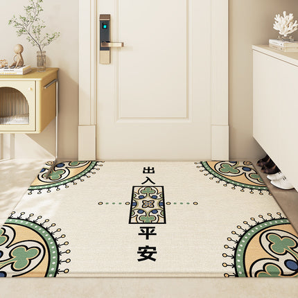 Outdoor mats for front door sand scraping doormat - Kerney velvet entrance rug absorbent floor mats non-slip door mat