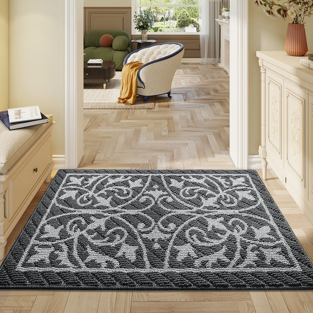 Floor mats, indoor door mats entryway rug - polypropylene doormat scuff resistant dust removal front door mat